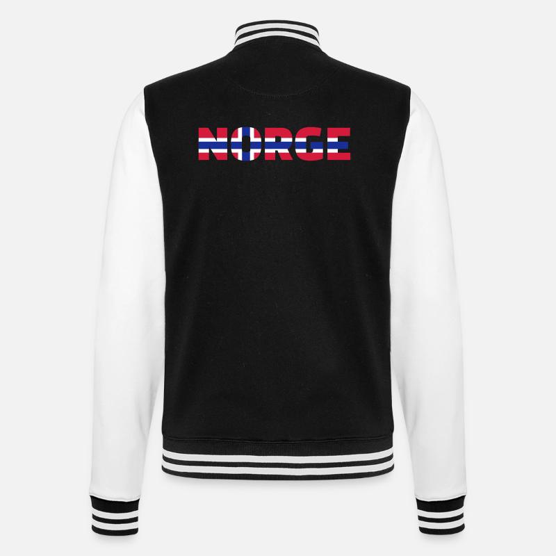 Norwegen - College-Sweatjacke - Schwarz/Weiß