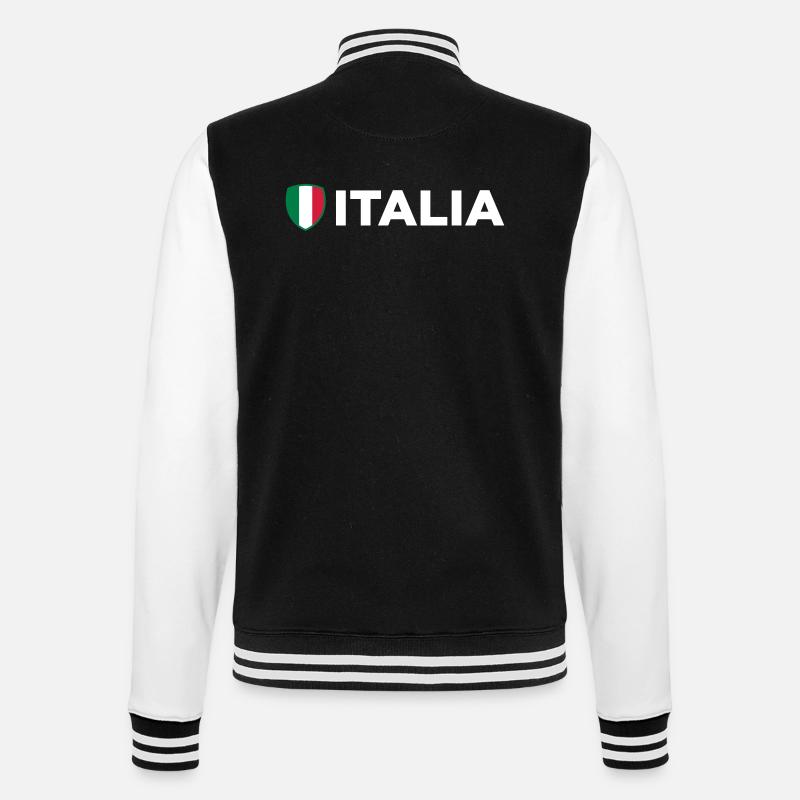 Drapeau national d'Italie - Veste Teddy - noir/blanc