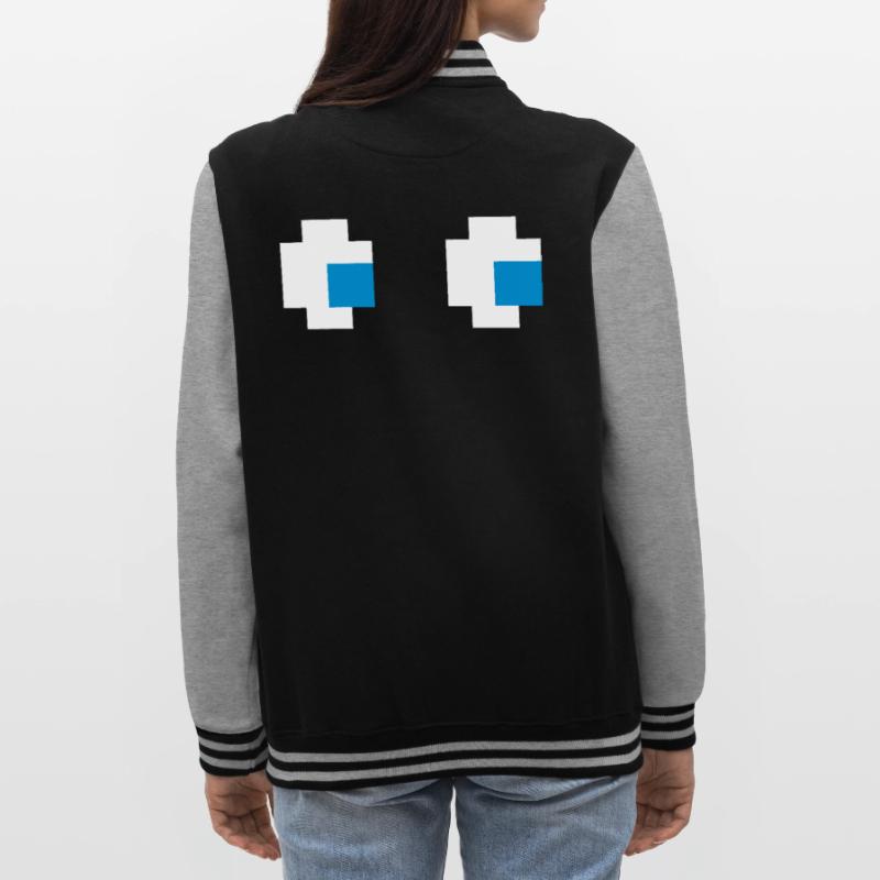 Ghost Eyes Ghost Eyes Comic Computer Game Console College Sweat Jacket