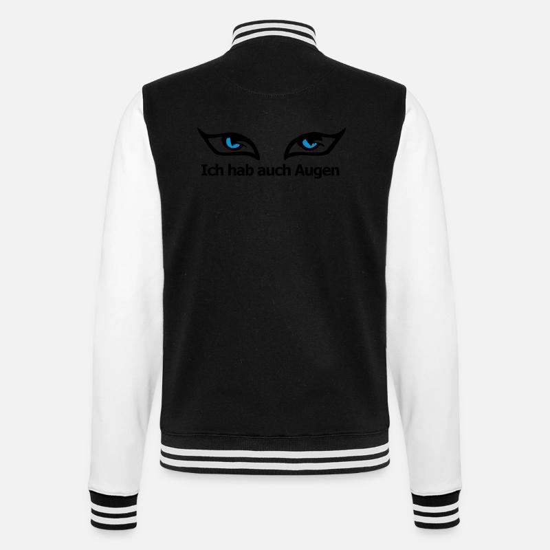 I also EYES - College Sweat Jacket - black/white