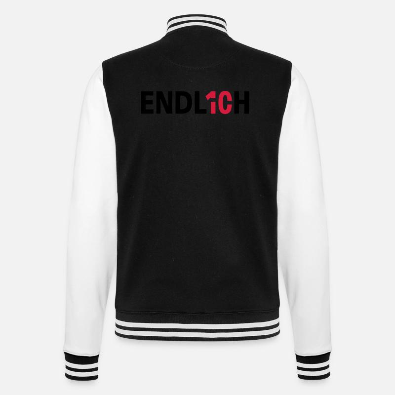 Endlich 10 Zehnter Geburtstag - College-Sweatjacke - Schwarz/Weiß