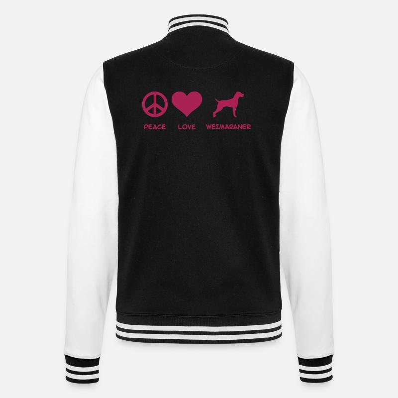 Weimaraner - Veste Teddy - noir/blanc