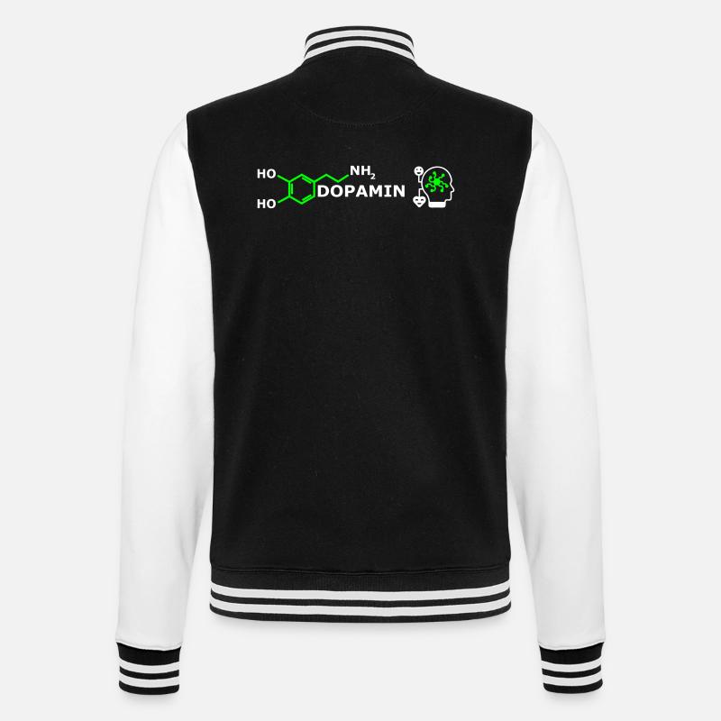 DOPAMIN - College-Sweatjacke - Schwarz/Weiß
