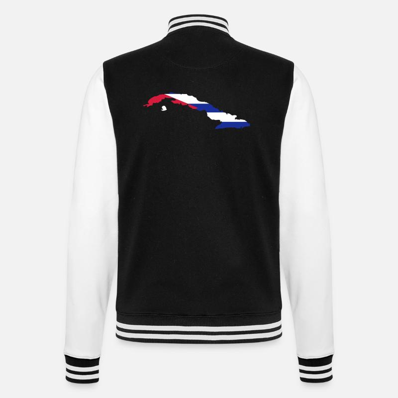 Cuba - College Sweat Jacket - black/white