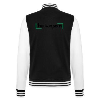 ˈhuːʀənˌsoːn - College-Sweatjacke - Schwarz/Weiß - Hinten - Marisol (170cm)
