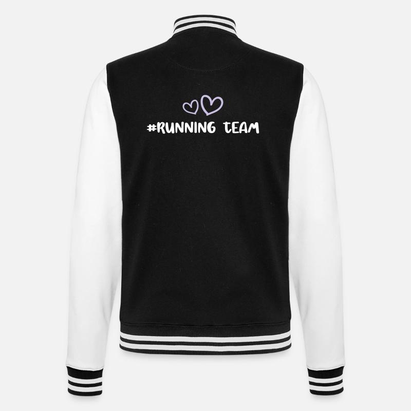 Running Team Heart - College Sweat Jacket - black/white