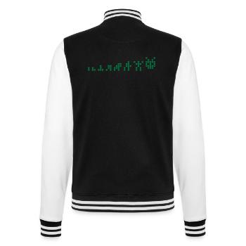 Pixel Evolution - College-Sweatjacke - Schwarz/Weiß - Hinten - Marisol (170cm)