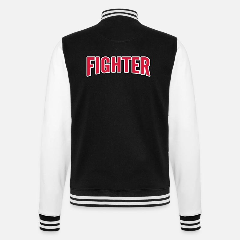 Fighter - College Sweat Jacket - black/white