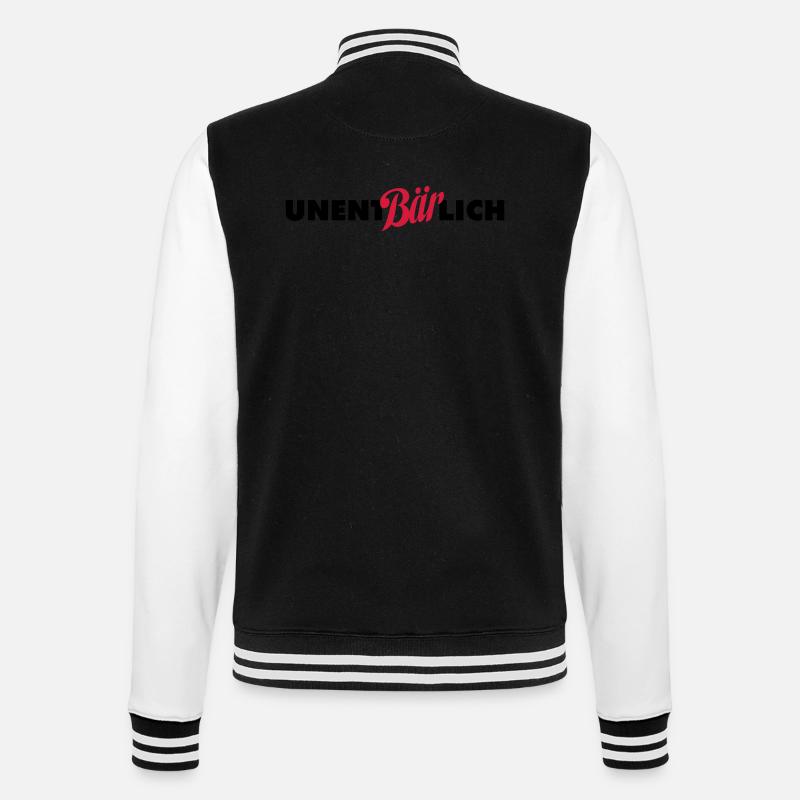 unentberlich - College-Sweatjacke - Schwarz/Weiß
