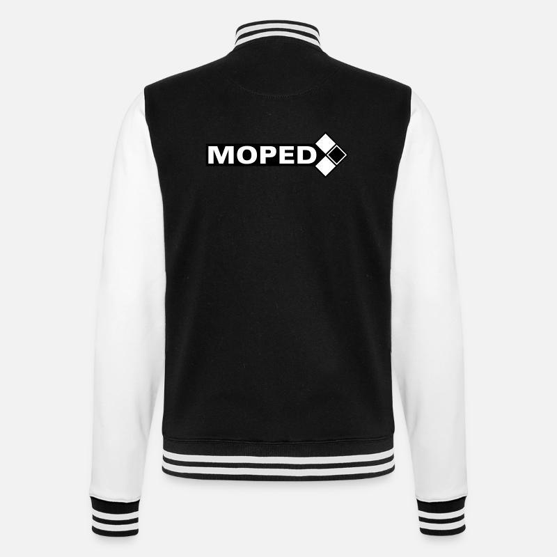 Moped Logo (2c) - College-Sweatjacke - Schwarz/Weiß