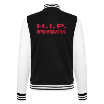 HYPER IMPORTANT PAPA - Veste Teddy - noir/blanc - Dos - Marisol (170cm)