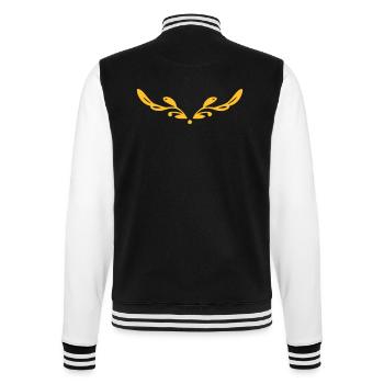 Vine Line Ornament - College Sweat Jacket - black/white - Back - Marisol (170cm)