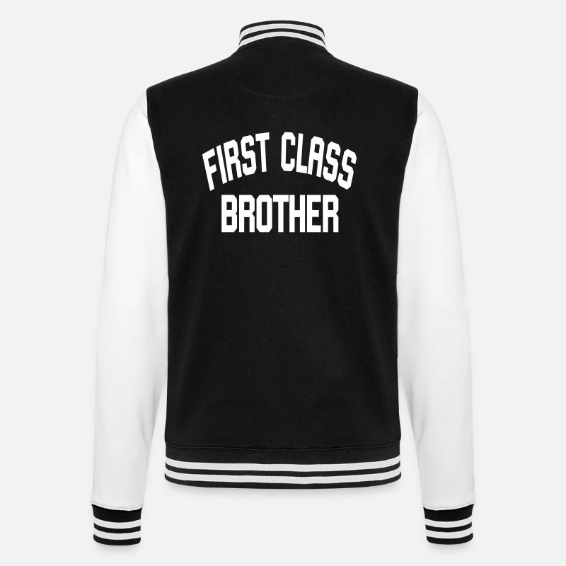 First Class Brother - College-Sweatjacke - Schwarz/Weiß