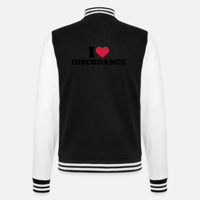 I love Disco dance - College Sweat Jacket - black/white