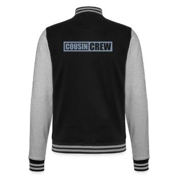 Leader Cousin Crew Team - College-Sweatjacke - Schwarz/Grau meliert - Hinten - Marisol (170cm)