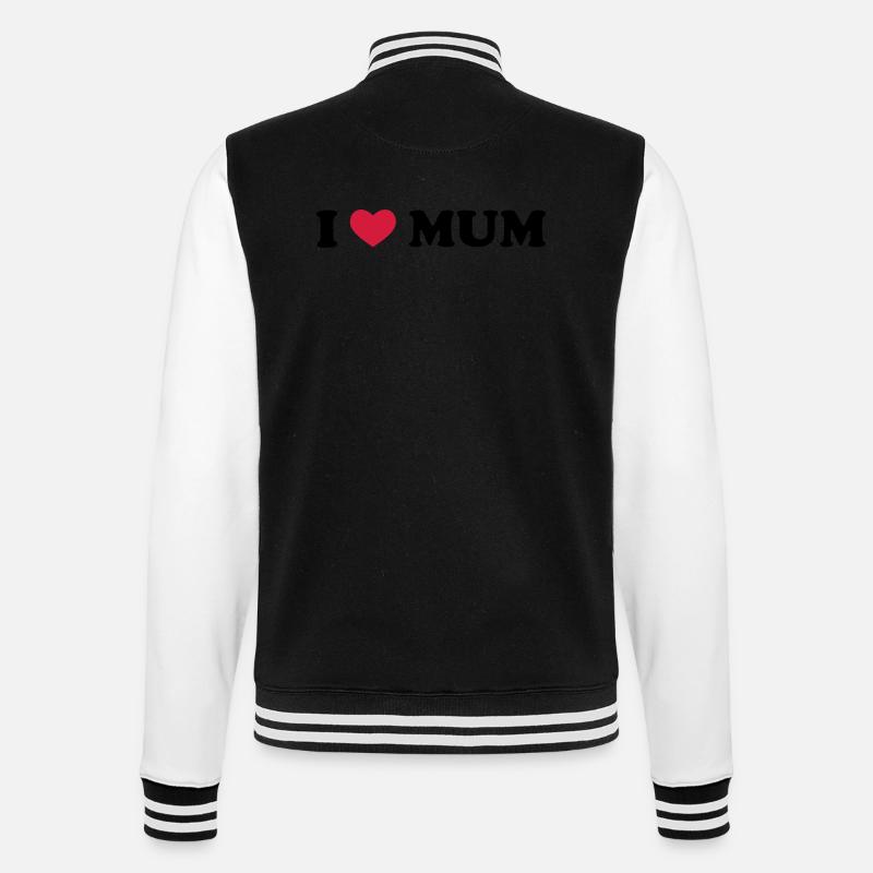 I Love Mum - College Sweat Jacket - black/white