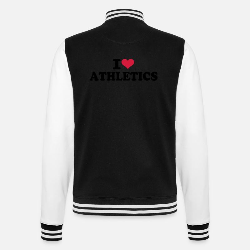 I love Athletics - Veste Teddy - noir/blanc