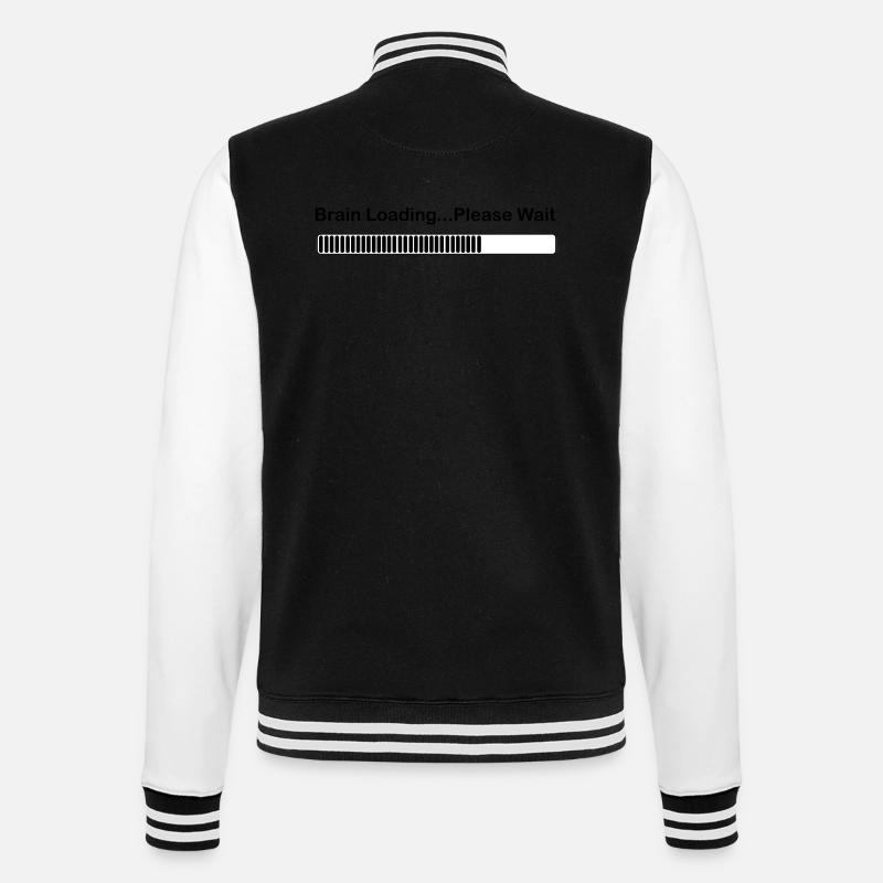 brainloading - College-Sweatjacke - Schwarz/Weiß