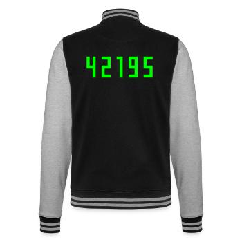 Marathon 42195 mètres - Veste Teddy - noir/gris chiné - Dos - Marisol (170cm)