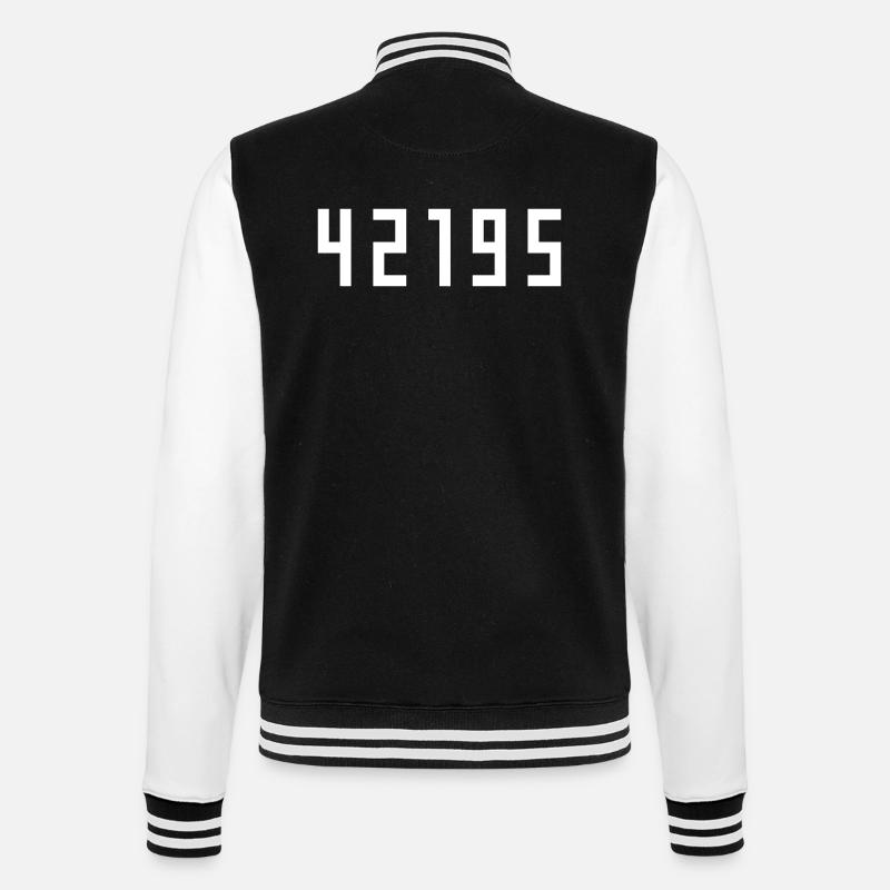 Marathon 42195 mètres - Veste Teddy - noir/blanc