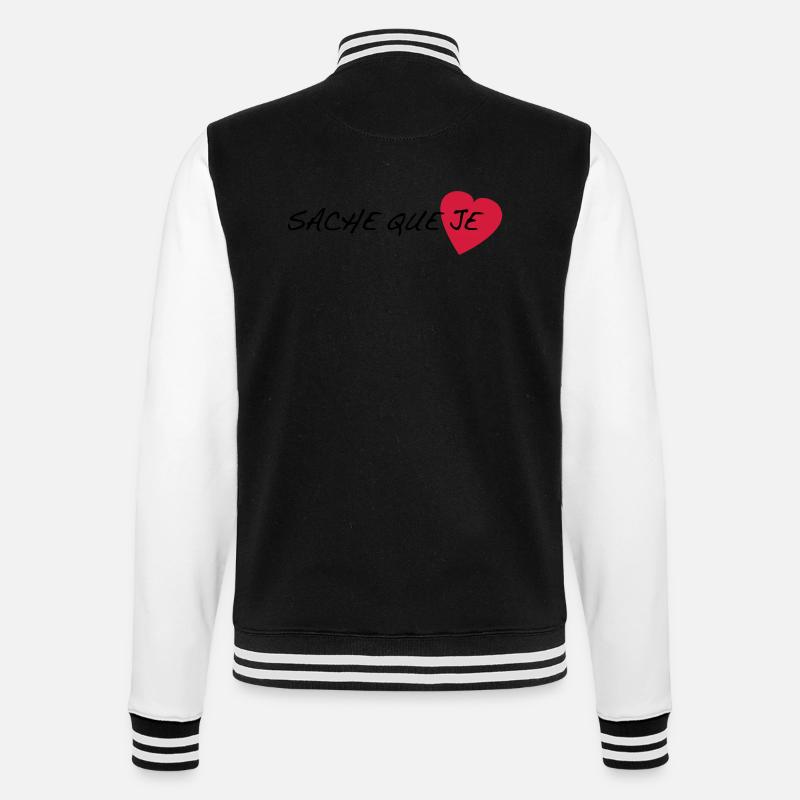 sache_que_je - College Sweat Jacket - black/white