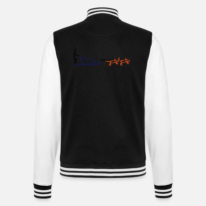 Schlittenhunde - College-Sweatjacke - Schwarz/Weiß
