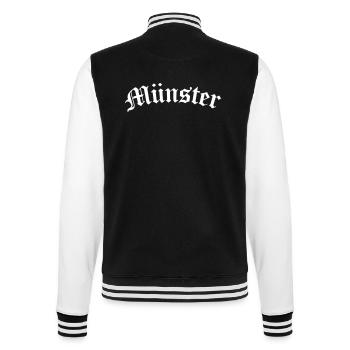 Münster - meine Stadt - College-Sweatjacke - Schwarz/Weiß - Hinten - Marisol (170cm)