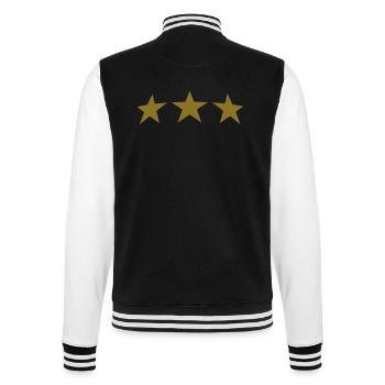 Sterne - College-Sweatjacke - Schwarz/Weiß - Hinten - Marisol (170cm)