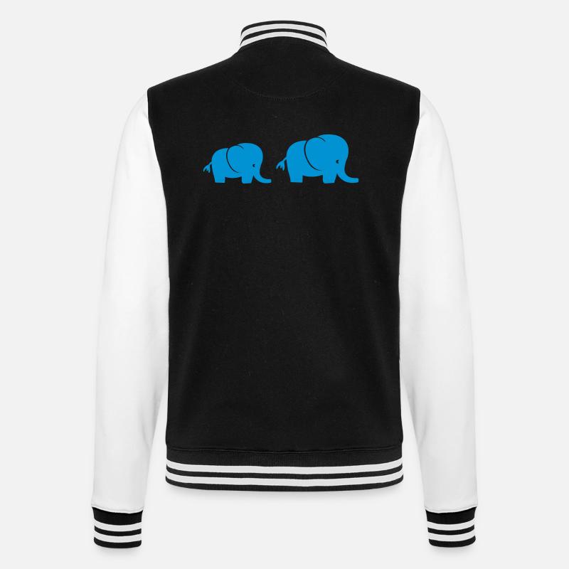 Éléphants - Veste Teddy - noir/blanc
