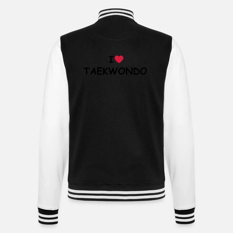 J'aime / coeur du Taekwondo - Veste Teddy - noir/blanc