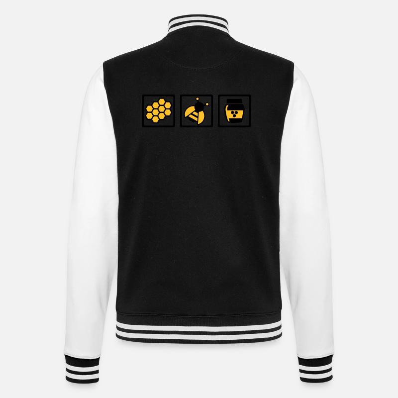 Abeille - Veste Teddy - noir/blanc