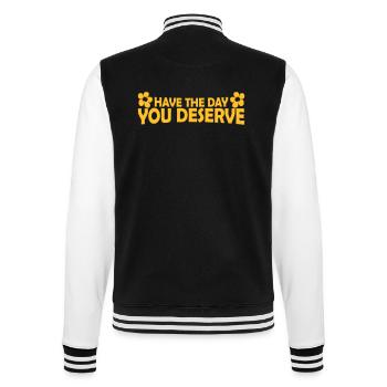 the day you deserve - College-Sweatjacke - Schwarz/Weiß - Hinten - Marisol (170cm)