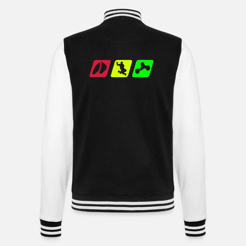 kite_board_buggy - College-Sweatjacke - Schwarz/Weiß