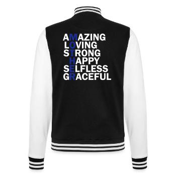 Funny mother day - mother - College Sweat Jacket - black/white - Back - Marisol (170cm)