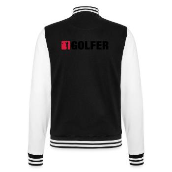 golf__2__f2 - College Sweat Jacket - black/white - Back - Marisol (170cm)
