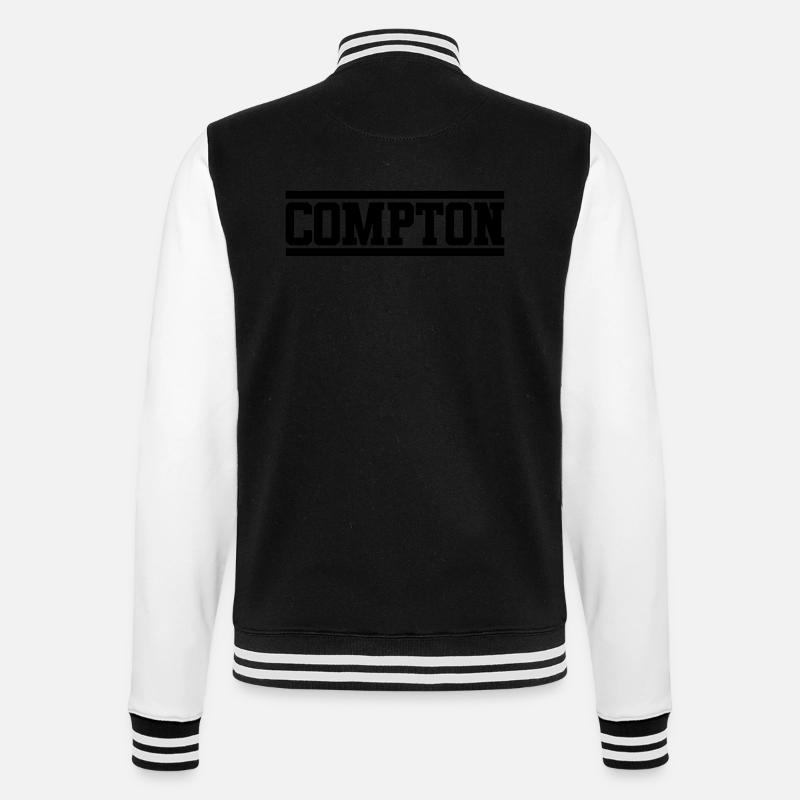 compton - Veste Teddy - noir/blanc