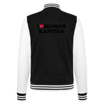 Kapitän - College-Sweatjacke - Schwarz/Weiß - Hinten - Marisol (170cm)