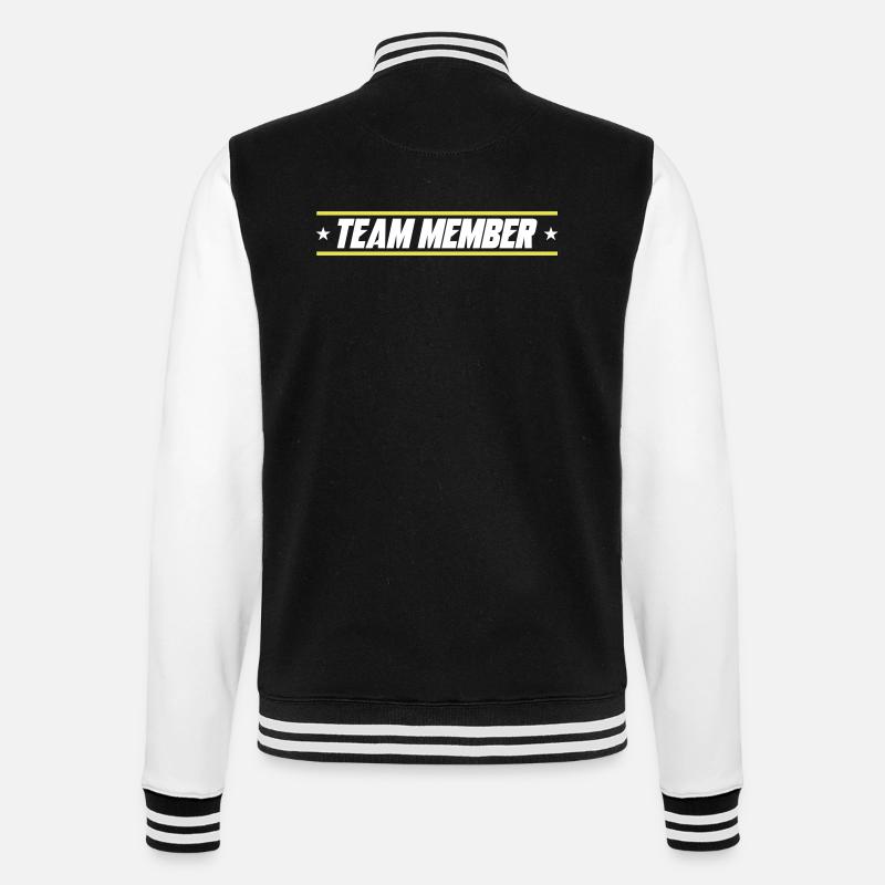 Team Mitglied - College-Sweatjacke - Schwarz/Weiß