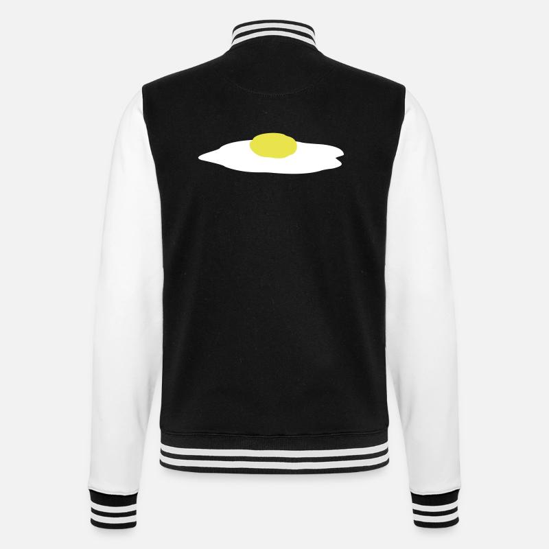 oeuf - Veste Teddy - noir/blanc