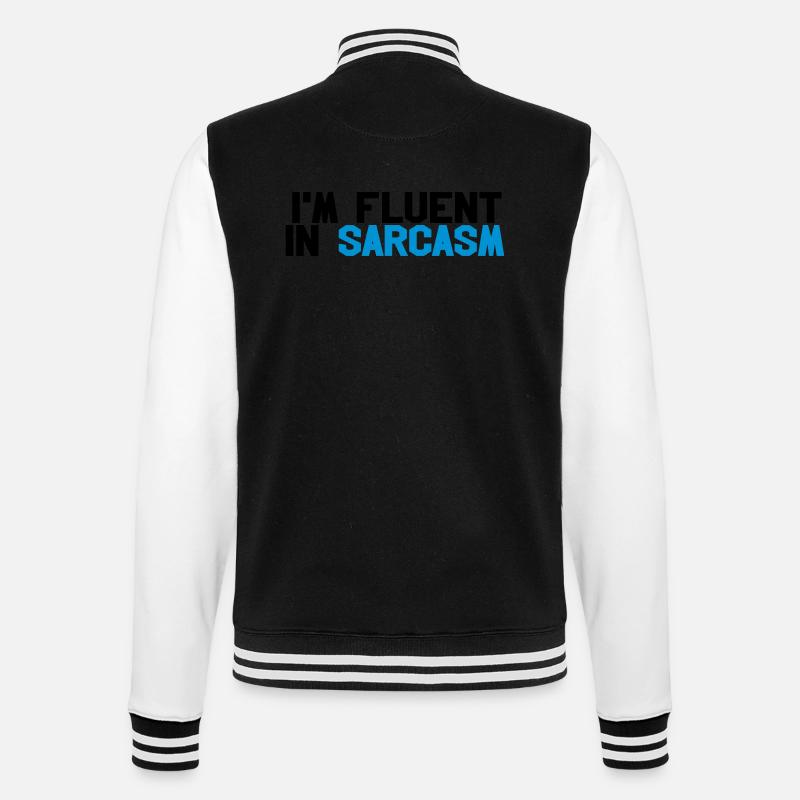 Fluent in sarcasm - Veste Teddy - noir/blanc