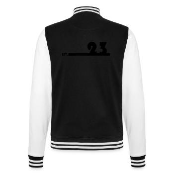 23_Black - College-Sweatjacke - Schwarz/Weiß - Hinten - Marisol (170cm)