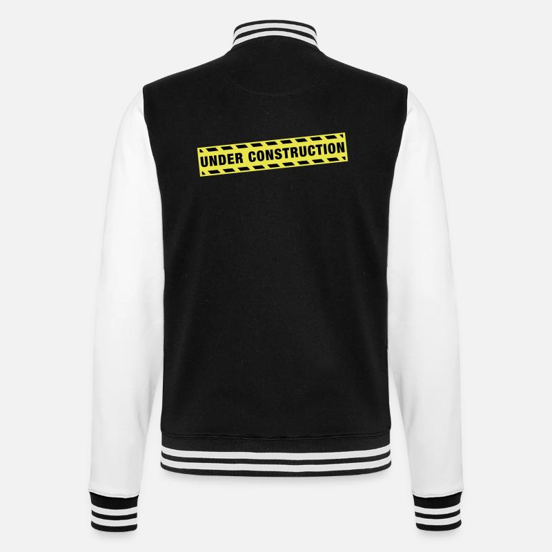 under_construction_de2 - College Sweat Jacket - black/white