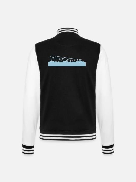 Crew Sinkendes Schiff Wasser Gesunken Spruch Logo - College-Sweatjacke - Schwarz/Weiß