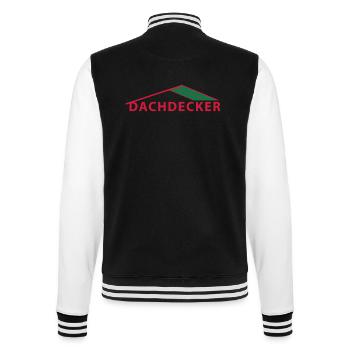 dachdecker_2 - College-Sweatjacke - Schwarz/Weiß - Hinten - Marisol (170cm)