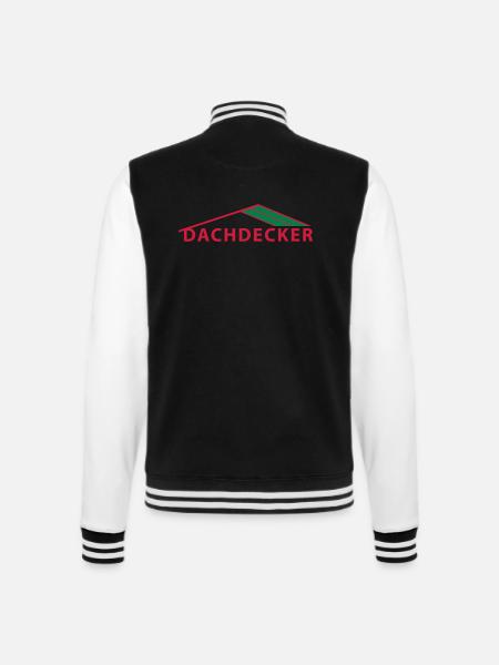 dachdecker_2 - College-Sweatjacke - Schwarz/Weiß