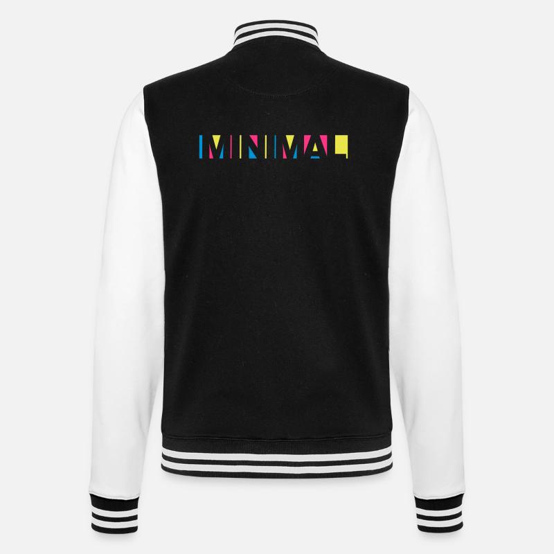 minimal invert 3c - College Sweat Jacket - black/white