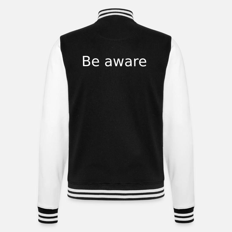 Be Aware . Sei Bewusst - College-Sweatjacke - Schwarz/Weiß
