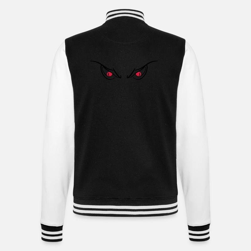 Yeux diable mal vue 2c - Veste Teddy - noir/blanc