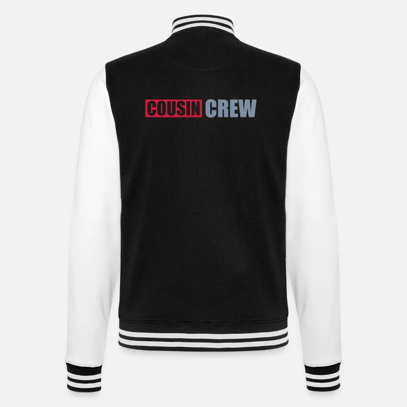 Logo Cousin Crew Team - College-Sweatjacke - Schwarz/Weiß