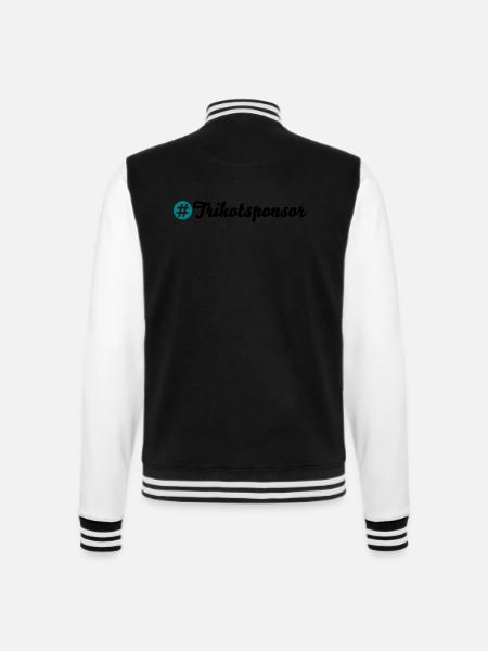 Trikotsponsor - College-Sweatjacke - Schwarz/Weiß